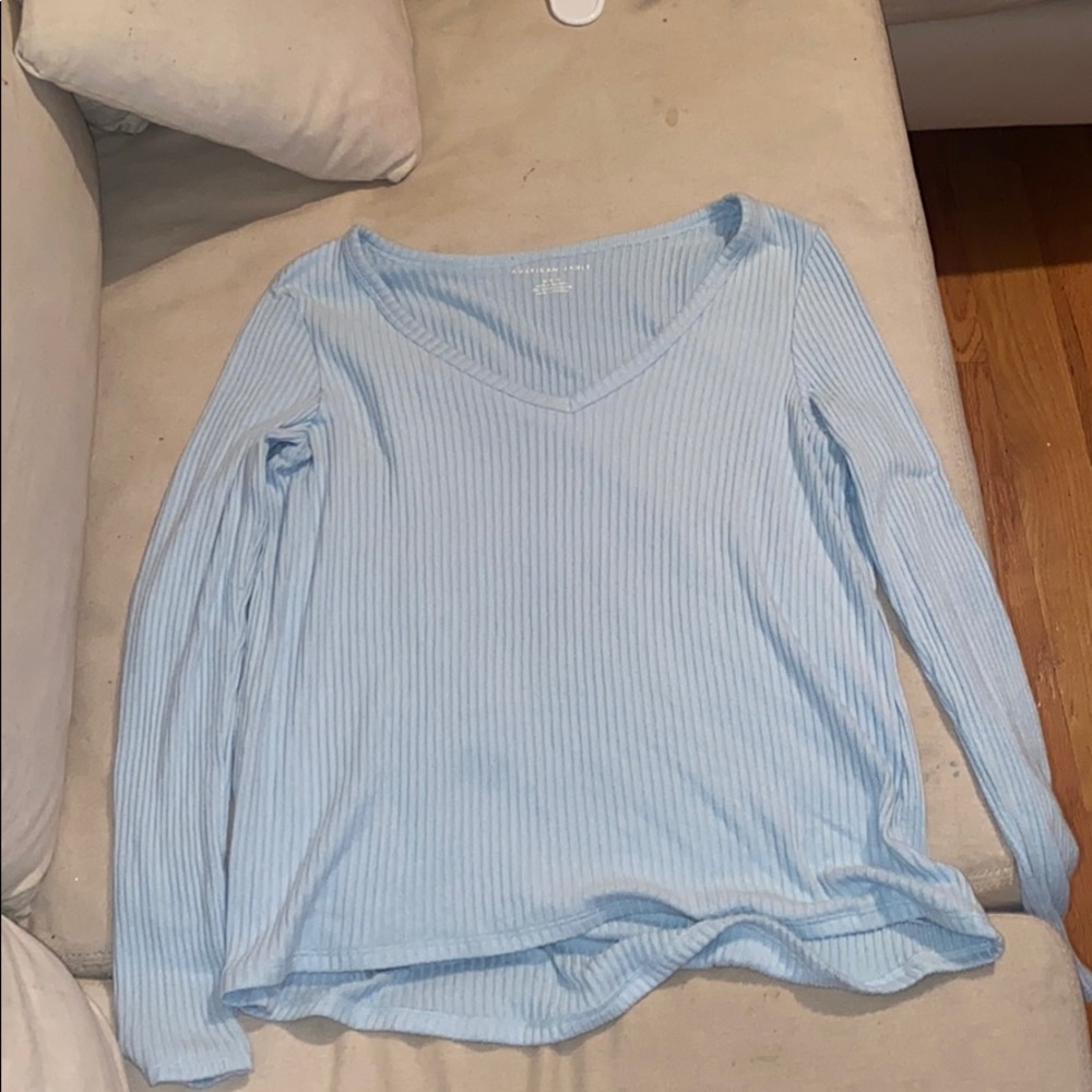 Powder Blue V-Neck
